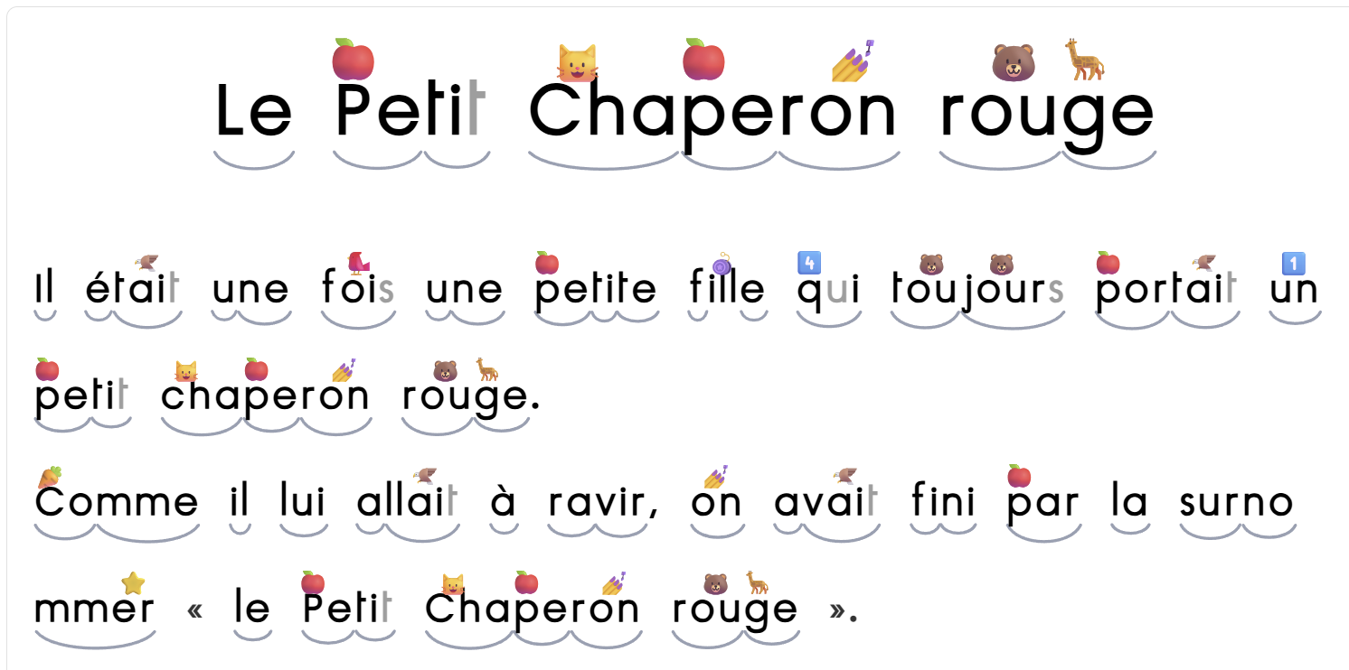 Texte adapté avec Coloritext
