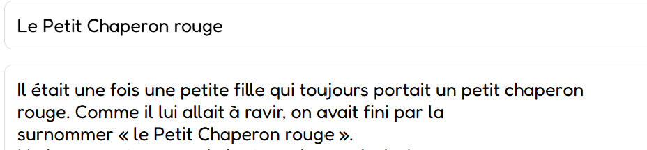 Texte d’origine avant adaptation Coloritext